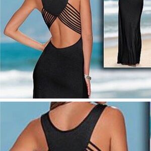 VENUS Black Cut Out Backless Bodycon Dress
